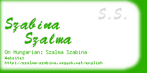 szabina szalma business card